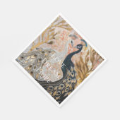 ピーコックピかわいらしンク金ゴールドグラム スタンダードランチョンナプキン (角)