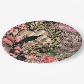 ピーコックピフランスのンクの結婚供給紙プレート ペーパープレート (アングル)