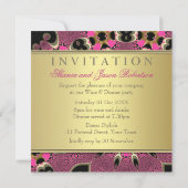 ピーコックピンクのファンキーな新年のパーティー招待状 招待状 (裏面)