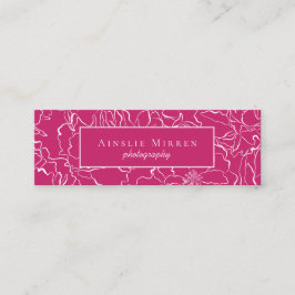 ピーコックピンクシンプルフローラ スキニー名刺