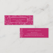 ピーコックピンクシンプルフローラ スキニー名刺 (正面/裏面)