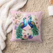 ピーコックピンク クッション (ブランケット)