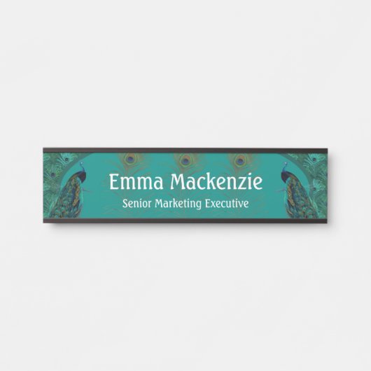 ピーコックピーコックオフィスエレガントユニークドアサイン サインプレート (正面)