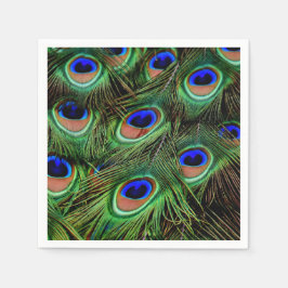 ピーコックピーコックグラマラスをテーマにしたパーティー スタンダードカクテルナプキン