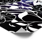 ピーコックピーコックフェザーフラワーガーデン ポスター (角)