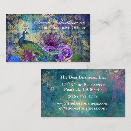 ピーコックピーコックリーガルビューティフルビジネスカード 名刺 (正面/裏面)