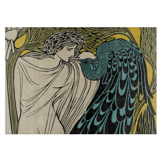 ピーコックファインアートバード新しい カッティングボード (正面)