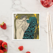 ピーコックファインアートバード新しい スタンダードカクテルナプキン (インサイチュ)