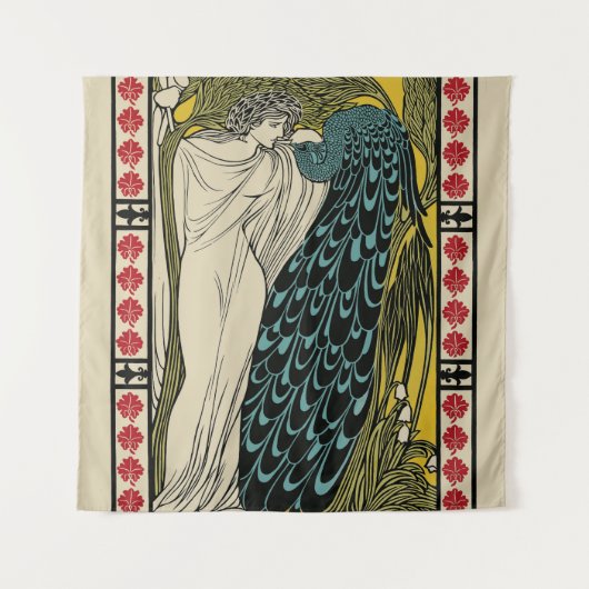 ピーコックファインアートバード新しい タペストリー (正面)