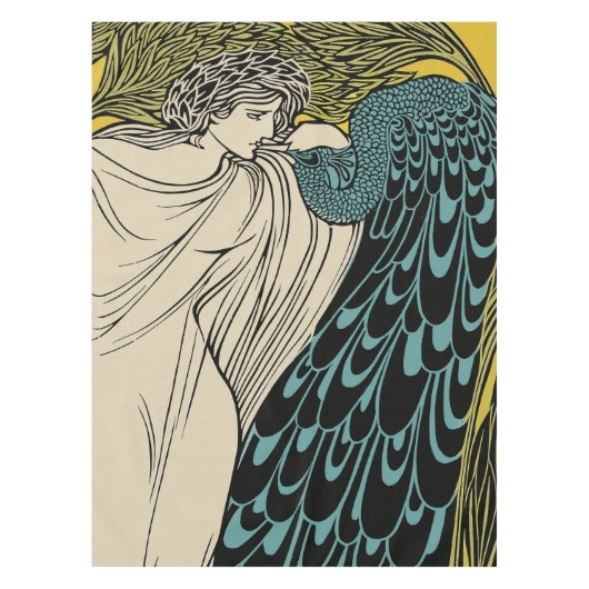 ピーコックファインアートバード新しい テーブルクロス (正面)