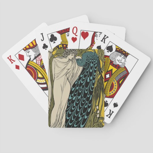 ピーコックファインアートバード新しい トランプ (裏面)