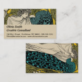 ピーコックファインアートバード新しい 名刺 (正面/裏面)