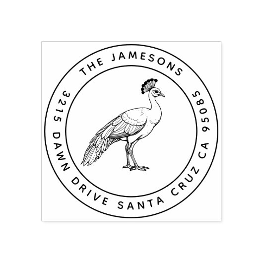 ピーコックファミリースタンプ - レガルラディアンス ラバースタンプ (インプリント)