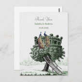 ピーコックファンタジーツリーサンキューカード ポストカード (正面/裏面)