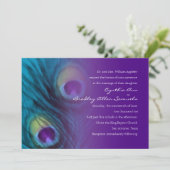 ピーコックファンタジーパープル結婚式招待状 招待状 (スタンド正面)