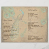 ピーコックフィザーズウェディングプログラム　焦げたエッジ (裏面)