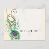 ピーコックフィザー ｎ スワールズ - 結婚式招待状 エンクロージャーカード (裏面)