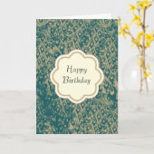 ピーコックフィーガーズ バースデー カード (黄色い花)