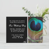 ピーコックフェザーの結婚式招待 招待状 (スタンド正面)