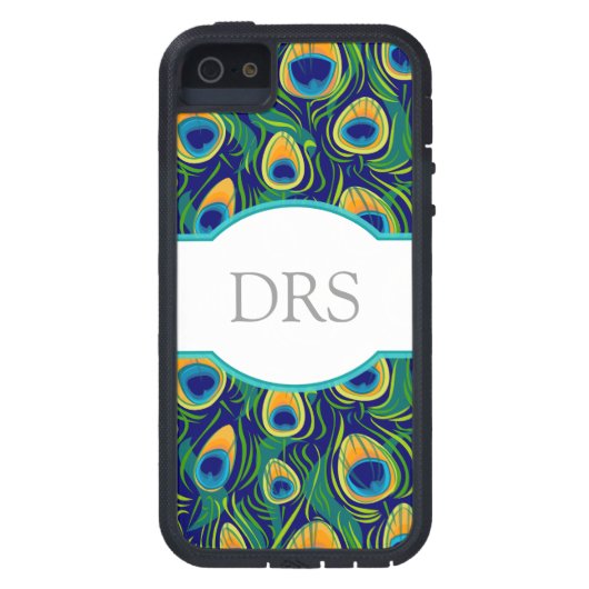 ピーコックフェザーアニマルプリント Case-Mate iPhoneケース (裏面)