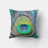 ピーコックフェザーオンターコイズ クッション (裏面)