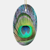 ピーコックフェザーオンターコイズ セラミックオーナメント (右)