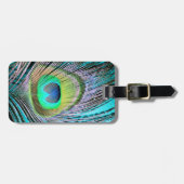 ピーコックフェザーオンターコイズ ラゲッジタグ (正面横)