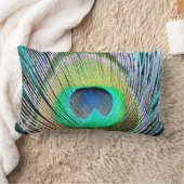 ピーコックフェザーオンターコイズ ランバークッション (ブランケット)