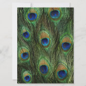 ピーコックフェザーグリーン6.5インチx 8結婚式招待状 招待状 (裏面)
