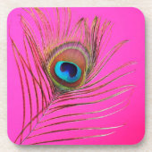 ピーコックフェザーコルクコースター コースター (正面)