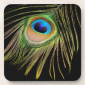 ピーコックフェザーコルクコースター コースター (正面)