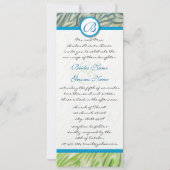 ピーコックフェザースワーズ結婚式招待状 招待状 (裏面)