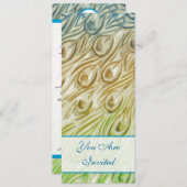 ピーコックフェザースワーズ結婚式招待状 招待状 (正面/裏面)