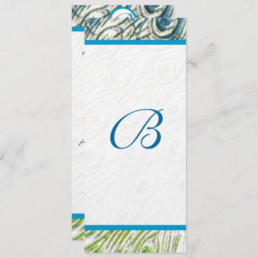 ピーコックフェザースワーズ結婚式招待状 招待状 (正面/裏面)