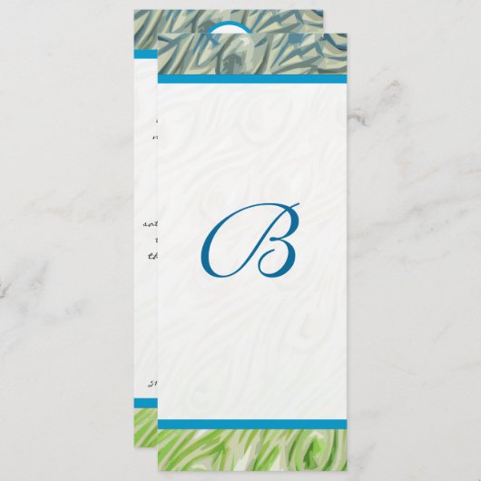 ピーコックフェザースワーズ結婚式招待状 招待状 (正面/裏面)