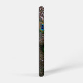 ピーコックフェザーズエメラルドグリーンと金ゴールド SAMSUNG GALAXYケース (右側面)