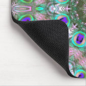 ピーコックフェザーズジオメトリックマンダラマウスパッド マウスパッド (コーナー)