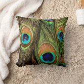 ピーコックフェザーズスクエア装飾用クッション クッション (ブランケット)