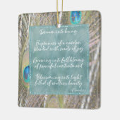 ピーコックフェザーズドリーム詩金ゴールド紙吹雪 セラミックオーナメント (左)