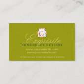 ピーコックフェザーダマスクホームデコーデザイナー 名刺 (裏面)