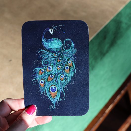 ピーコックフェザーティール(緑がかった色)ピーコック