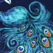 ピーコックフェザーティール(緑がかった色)ピーコック