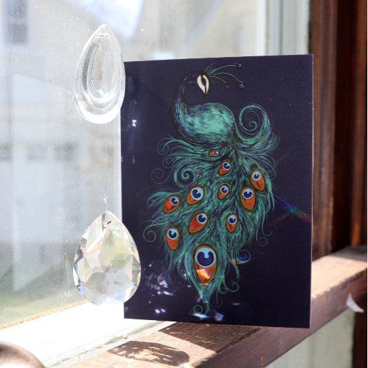 ピーコックフェザーティール（緑がかった色）ピーコック カード