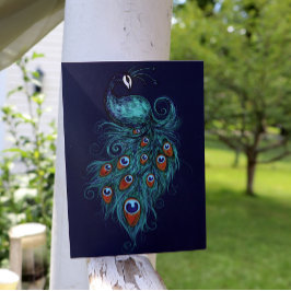 ピーコックフェザーティール（緑がかった色）ピーコック カード