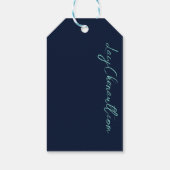 ピーコックフェザーティール(緑がかった色)ピーコック ギフトタグ (裏面)