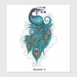 ピーコックフェザーティール（緑がかった色）ピーコック シール