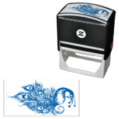 ピーコックフェザーティール（緑がかった色）ピーコック セルフインキングスタンプ (インサイチュ)