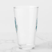 ピーコックフェザーティール（緑がかった色）ピーコック タンブラーグラス (左)