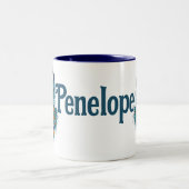 ピーコックフェザーティール(緑がかった色)ピーコック ツートーンマグカップ (中央)