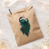 ピーコックフェザーティール(緑がかった色)ピーコック フェイバーバッグ (クリップ留めされた状態)